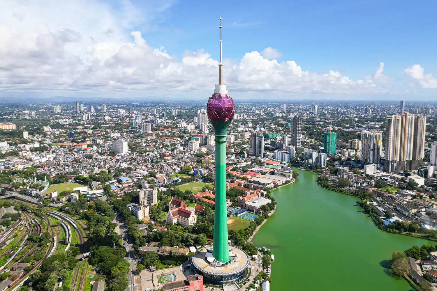Colombo Lotus Tower aerial view